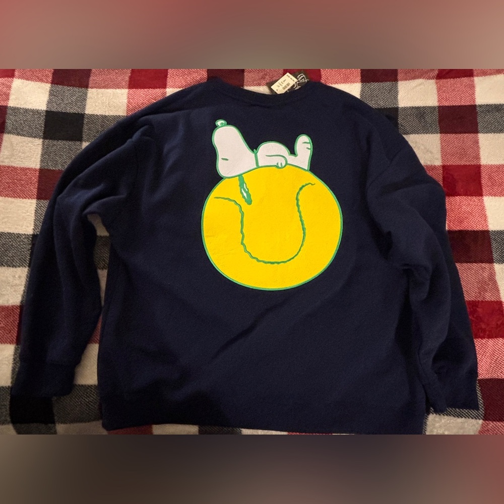 Peanuts Navy Crewneck Sweater - Picture 2 of 5
